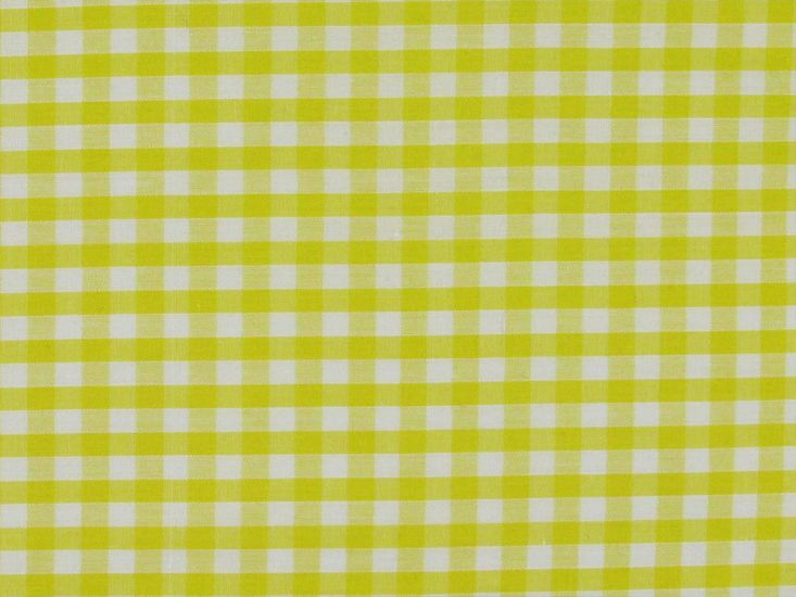 Woven Polycotton Gingham, 1/4 inch, Yellow