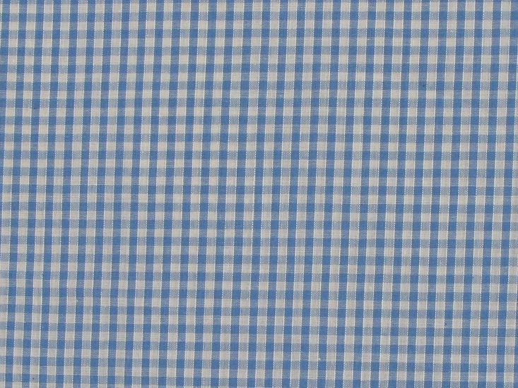 Woven Polycotton Gingham, 1/8 inch - Light Blue