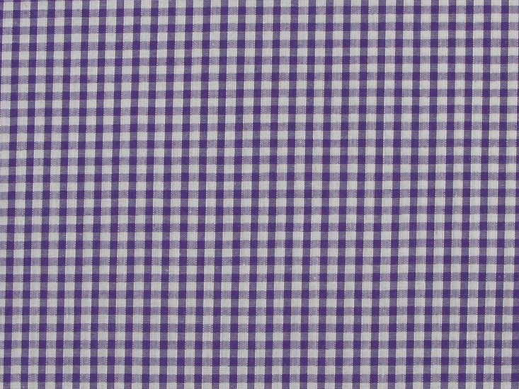 Woven Polycotton Gingham, 1/8 inch - Purple