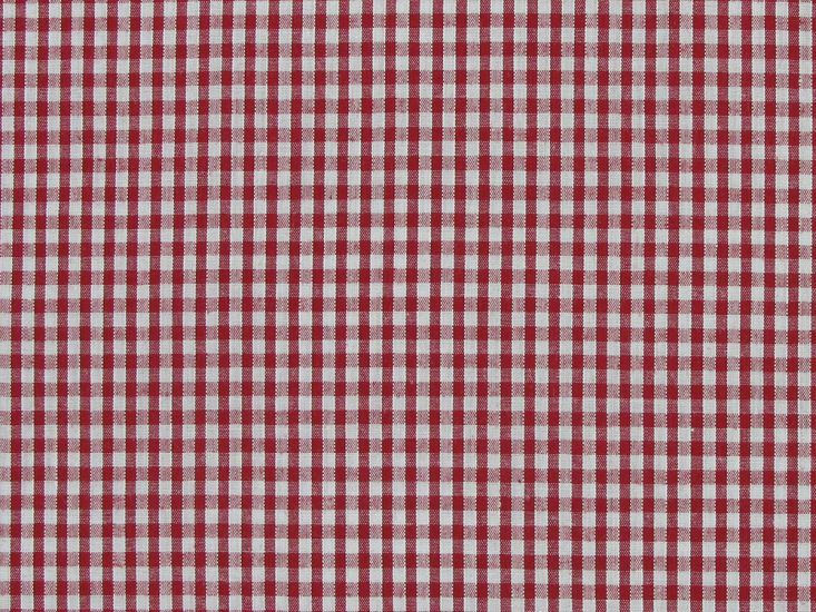 Woven Polycotton Gingham, 1/8 inch - Red