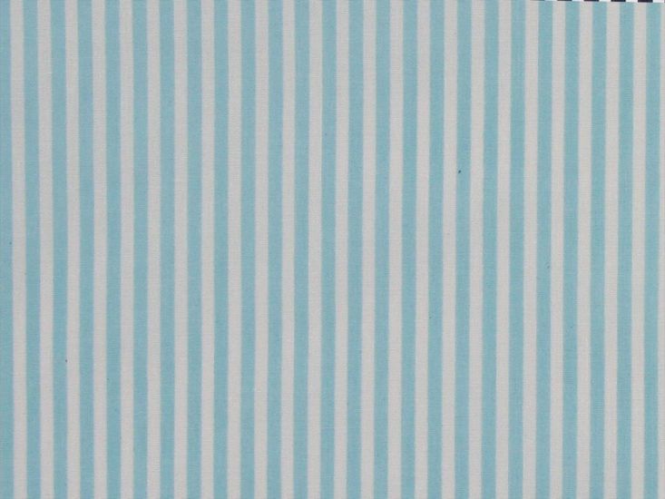 Candy Stripe Polycotton Print, Baby Blue