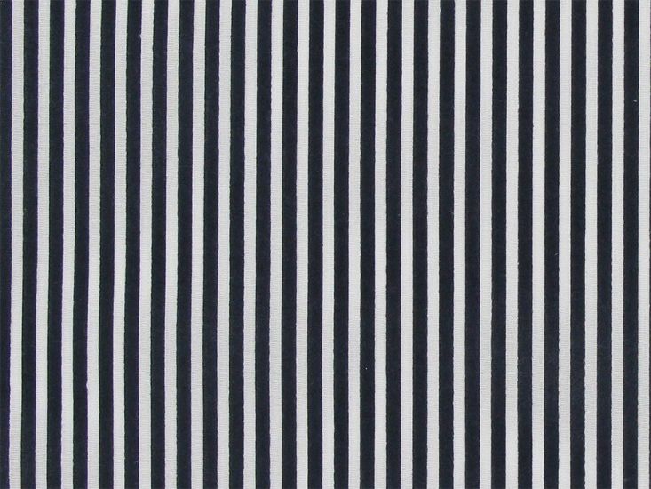 Candy Stripe Polycotton Print, Black