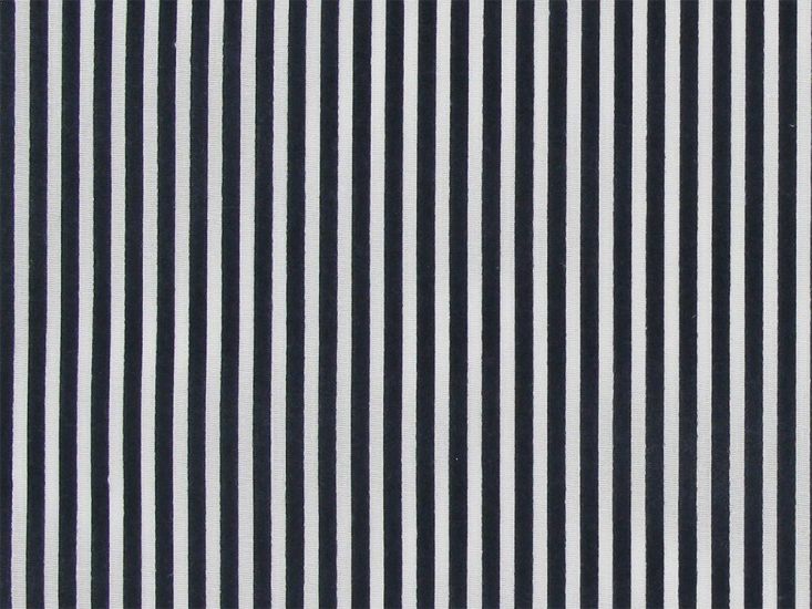 Candy Stripe Polycotton Print, Black