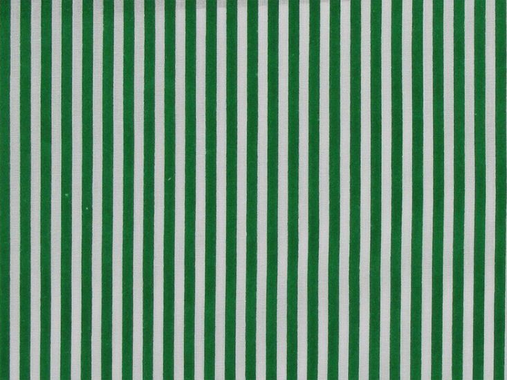 Candy Stripe Polycotton Print, Green