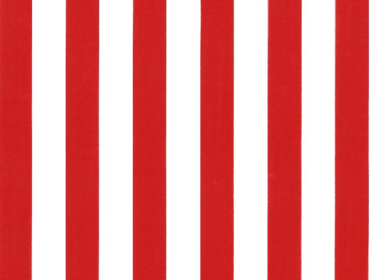 Medium 1cm Stripe Polycotton Print, Red