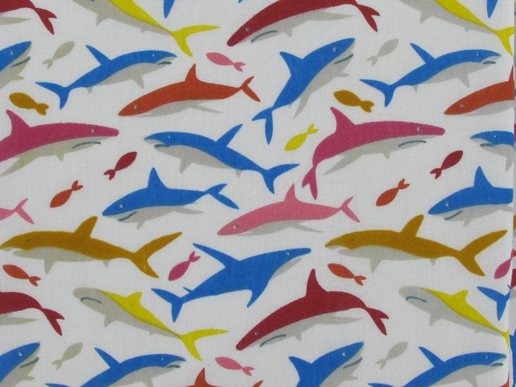 Shark Life Polycotton Print
