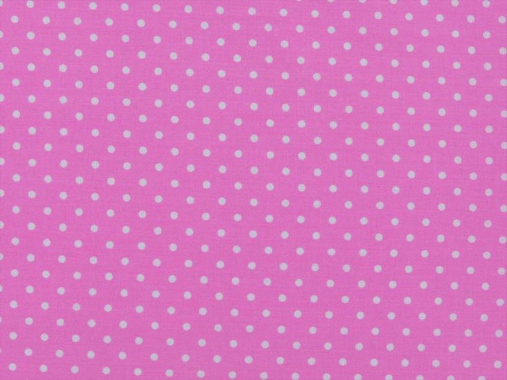 Pea Spot Polycotton Print, Pink