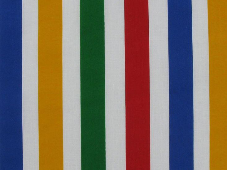 Primaries Polycotton Print, Large Stripe