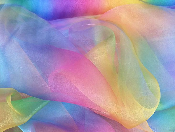 Rainbow Nylon Organza