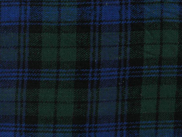 Raw Silk Noile Tartan, Green