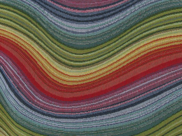 Cotton Rich Woven Tapestry, Rainbow Wave