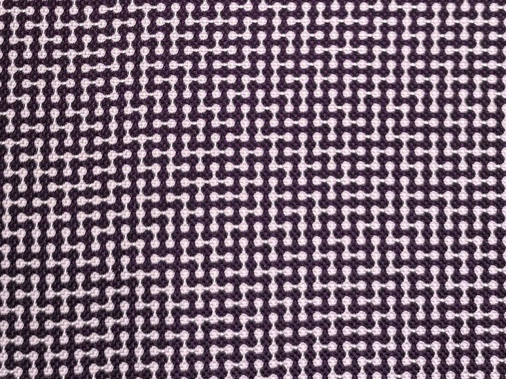 Woven Narrow Width Silk, Joined Dots, Purple