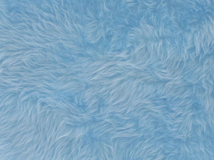 Short Pile Fur Fabric - Sky Blue