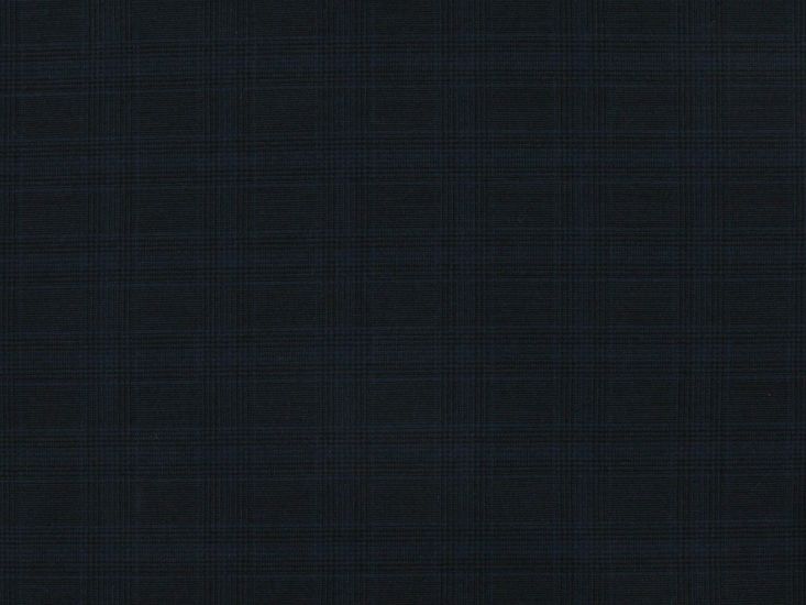 Alfred Brown Pure New Wool Check Suiting, Blue