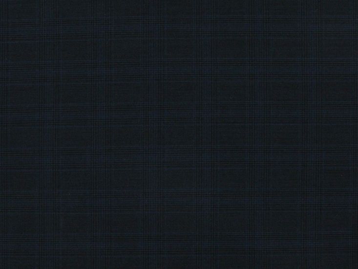 Alfred Brown Pure New Wool Check Suiting, Blue