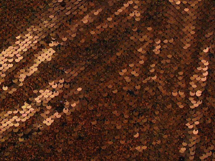 All over Hologram Sequin, Copper, Roll End, 1.7m