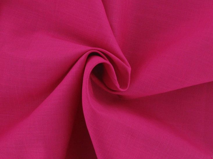 Amira Stretch Cotton Linen Blend, Fuchsia