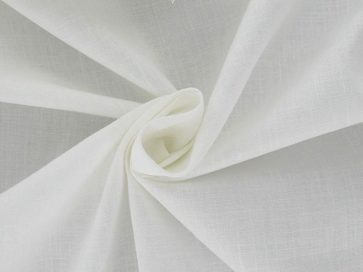 Amira Stretch Cotton Linen Blend, Off White