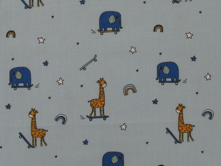 Animal Skoot Polycotton, Sky