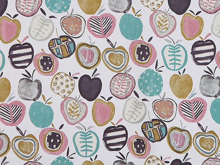 Apples Patch Cotton Curtain Fabric