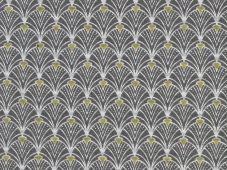 Arty Deco Cotton Rich Panama, Grey