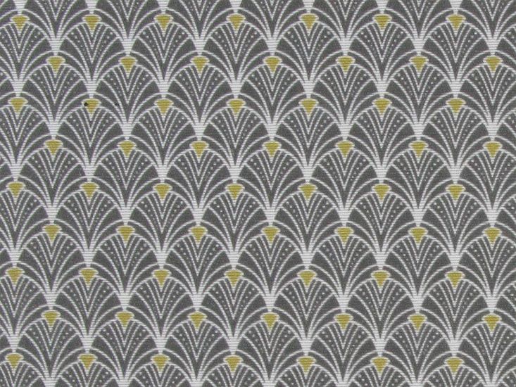 Arty Deco Cotton Rich Panama, Grey