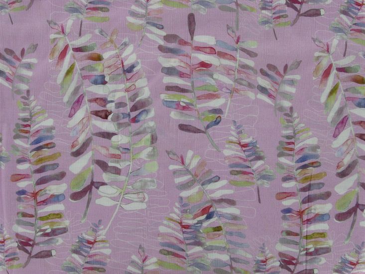 Autumn Fern Crinkle Viscose Blend, Pink