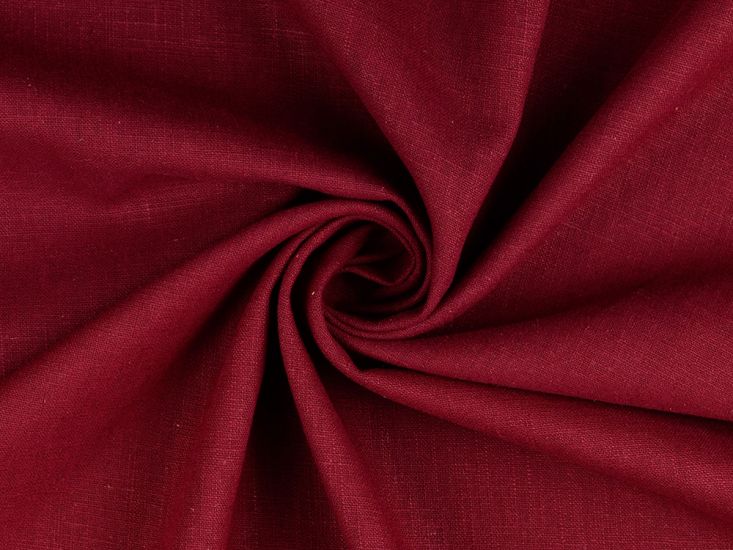 Ava Pure Washed Linen, Burgundy