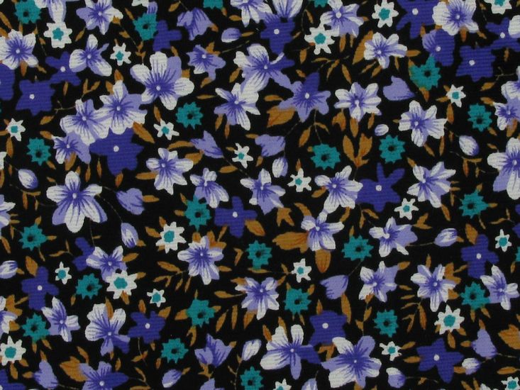 Azalea Garden Printed Needlecord, Purple