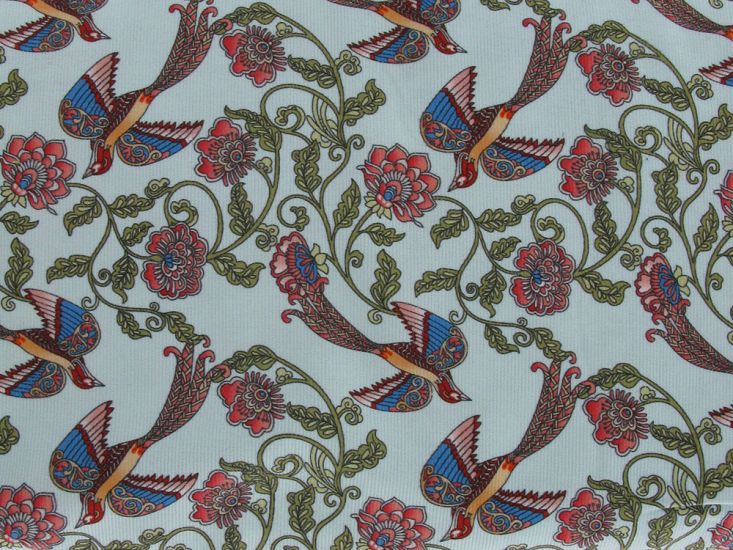 Birds in Flight Printed Cotton Needlecord