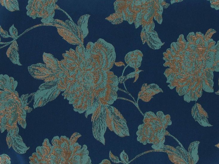 Blooming Floral Brocade, Blueberry