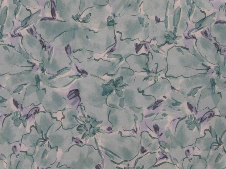 Blush Bloom Cotton Lawn, Green
