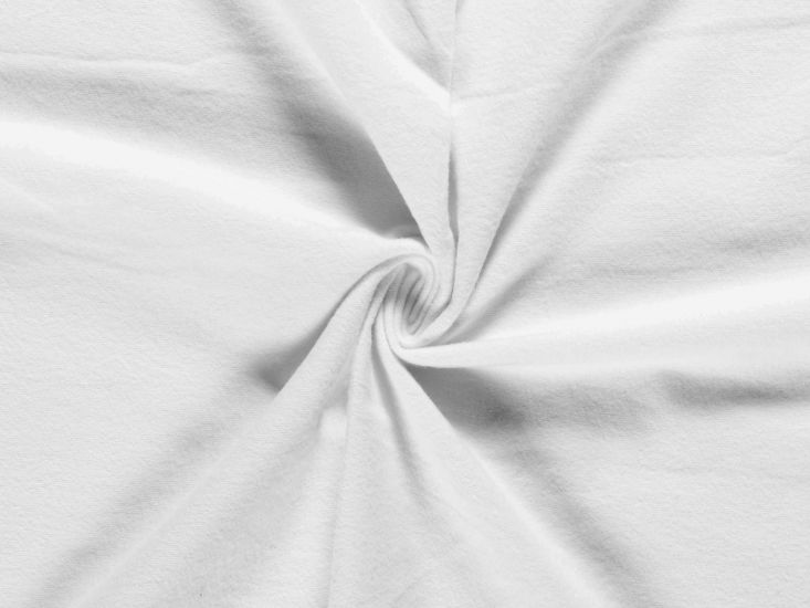 Plain Brushed Cotton Winceyette, White