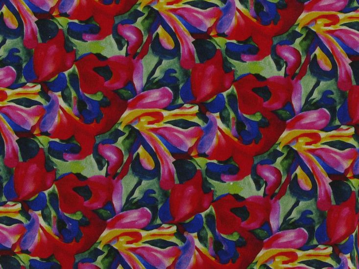 Brushed Swirls Printed Linen Blend