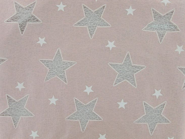 Burn Out Star Polyviscose Print, Peach