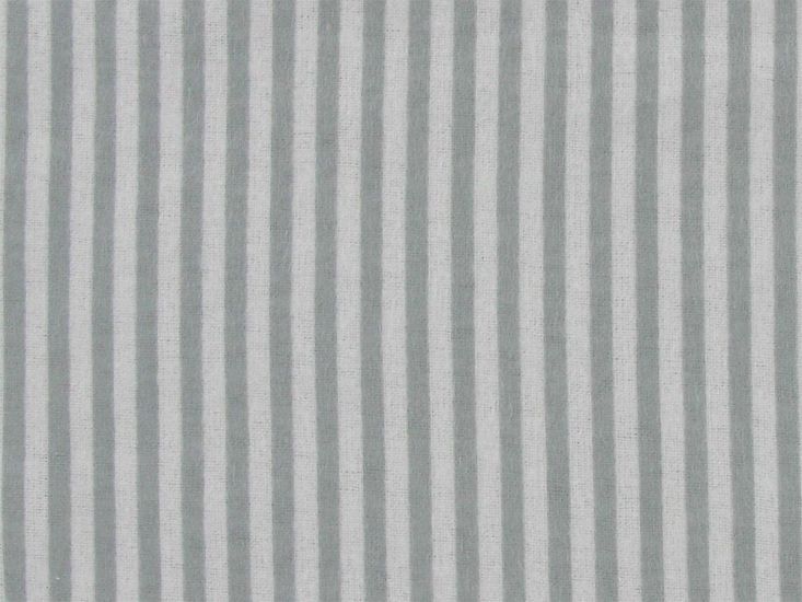 Candy Stripe Brushed Cotton Rich Winceyette, Silver