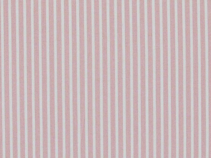 Candy Stripe Cotton Poplin, Baby Pink