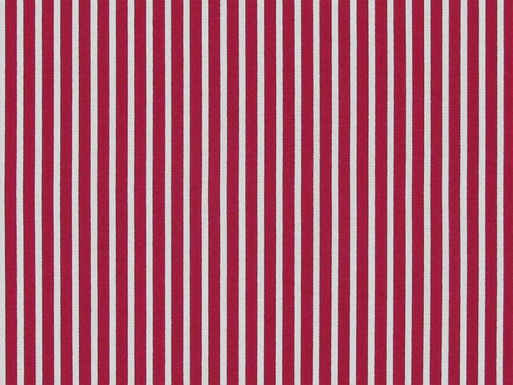 Candy Stripe Cotton Poplin, Cerise