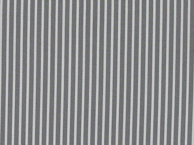 Candy Stripe Cotton Poplin, Grey