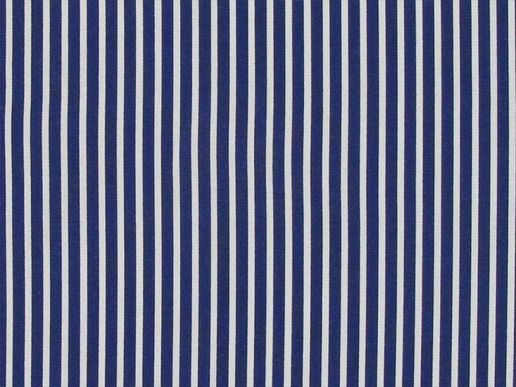 Candy Stripe Cotton Poplin, Royal