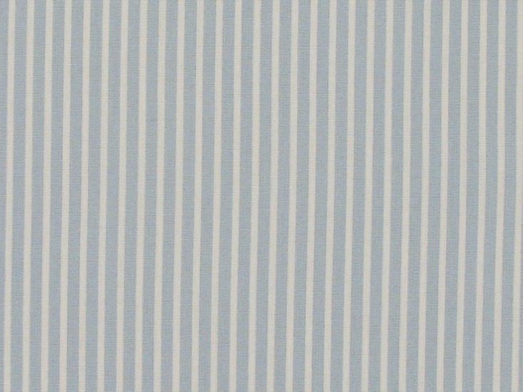 Candy Stripe Cotton Poplin, Sky Blue