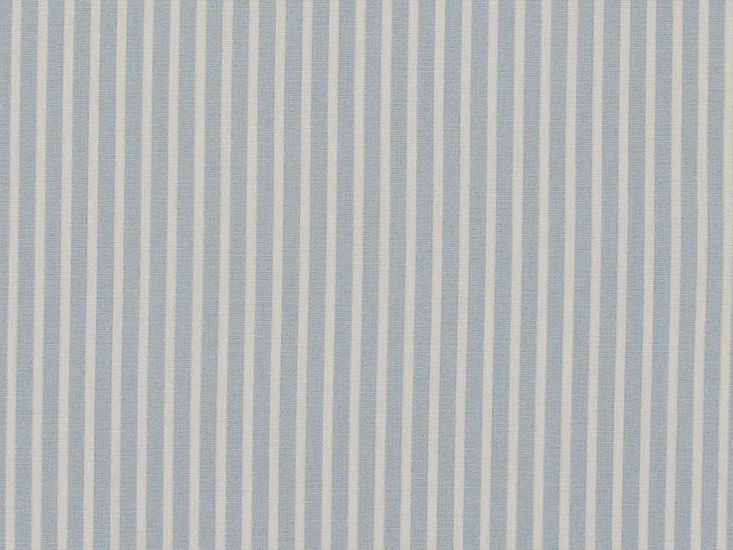 Candy Stripe Cotton Poplin, Sky Blue