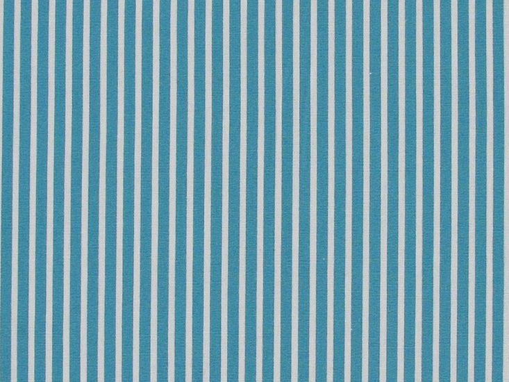 Candy Stripe Cotton Poplin, Turquoise