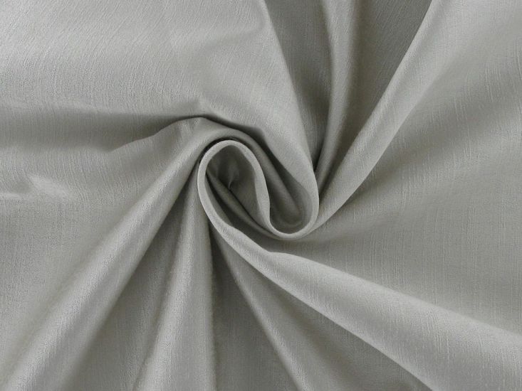 Carnaby Silk Look Curtain Fabric, Pearl