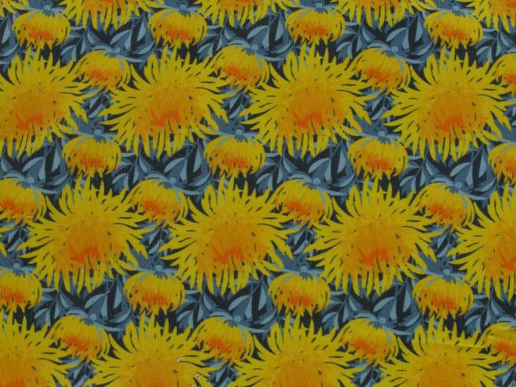 Chrysanthemum Garden Printed Cotton Needlecord