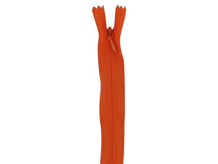 Concealed Invisible Closed End Dress Zip, 22 Inch, Orange