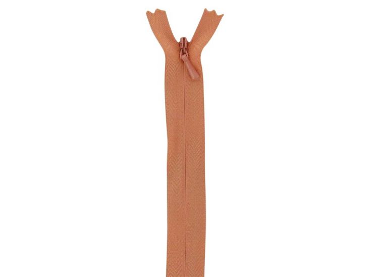 Concealed Invisible Closed End Dress Zip, 22 Inch, Peach