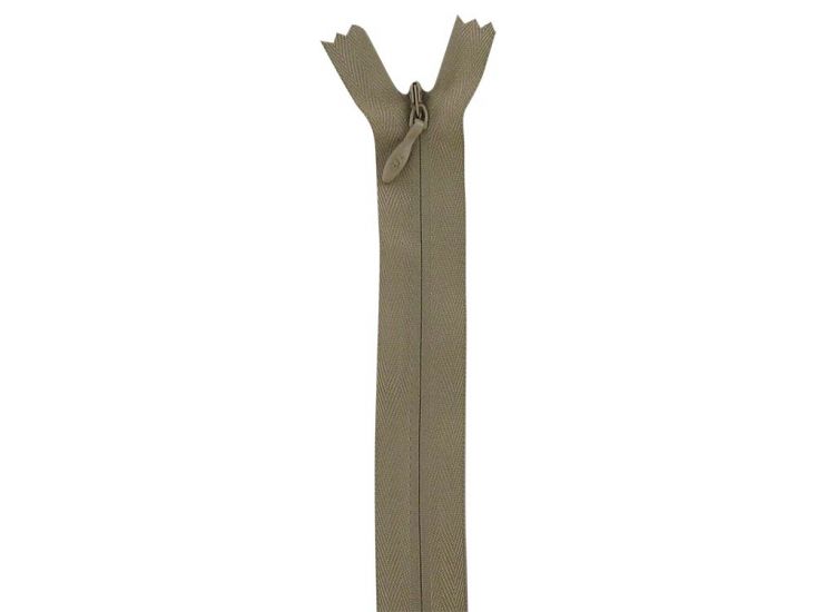 Concealed Invisible Closed End Dress Zip, 9 Inch, Beige