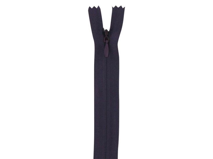 Concealed Invisible Closed End Dress Zip, 9 Inch, Dark Purple