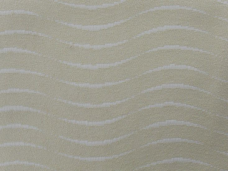 Contracts Range Upholstery Fabric, Wave Jacquard, Cream